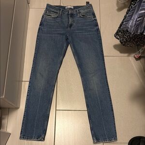 ZARA 4 Classic Blue Denim Jeans Straight leg stretch 6840/267/428/36